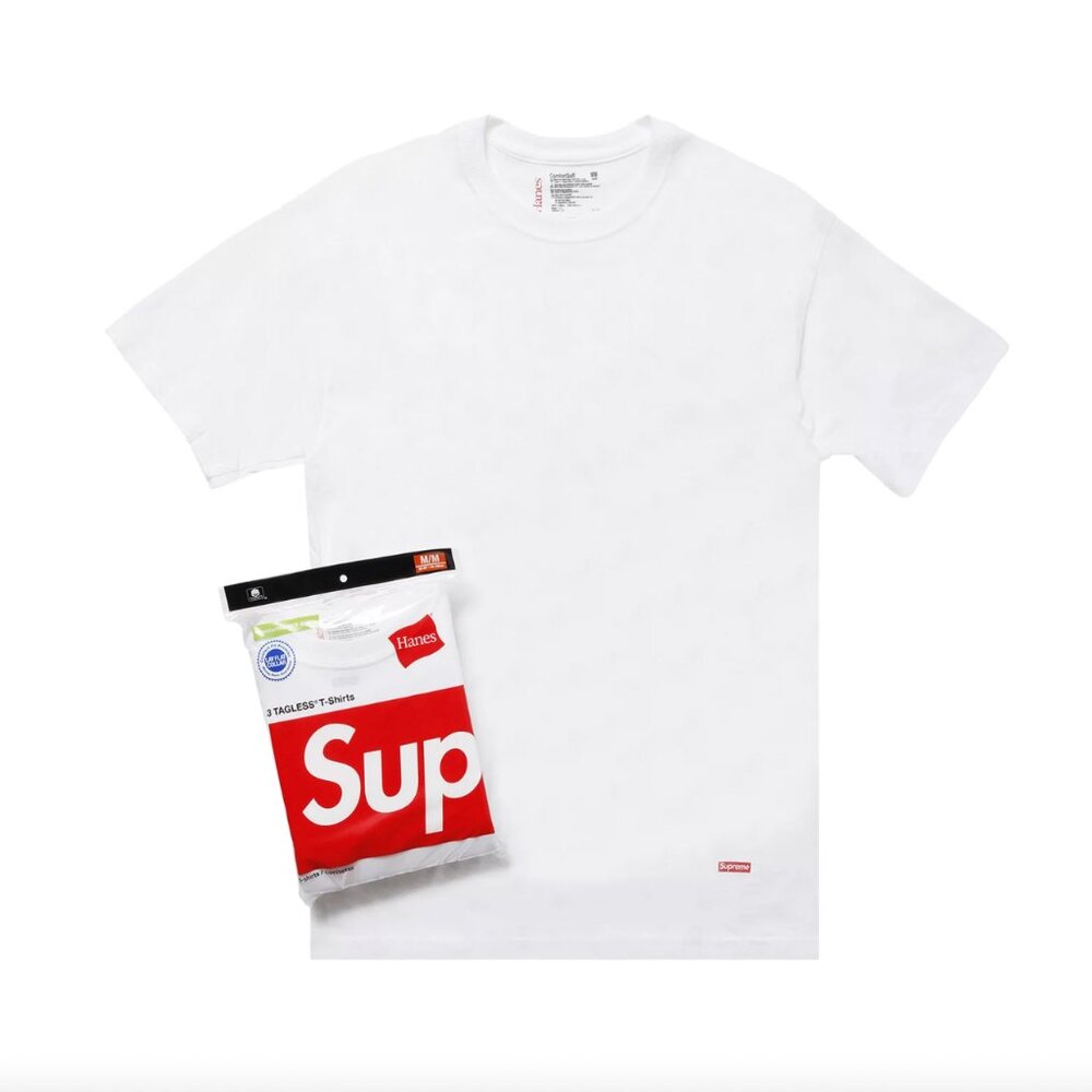 Supreme x Hanes Tagless Tees (3 Pack) 'White'